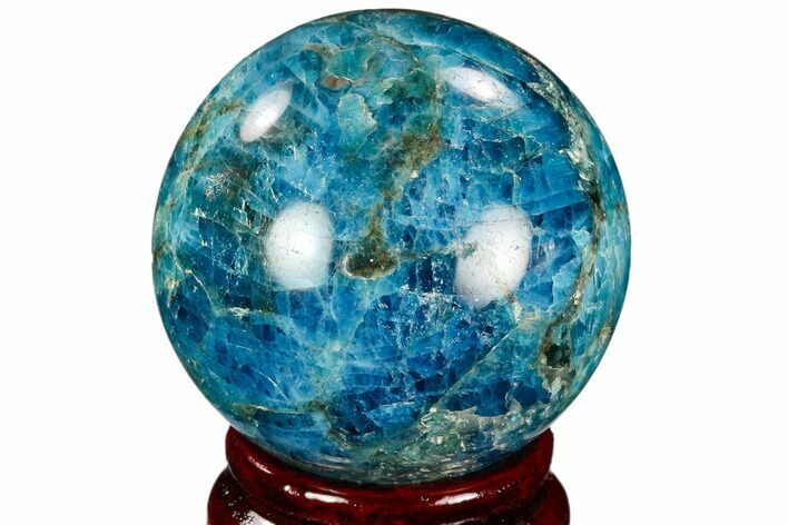 Bright Blue Apatite Sphere - Madagascar #121850
